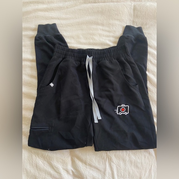 Figs Pants & Jumpsuits Figs High Waisted Uman Relaxed Jogger Scrub Pants Embroidered Poshmark